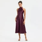 Women Midi A-Line Dress - A New Day Wine Red MOpens in a new window or tab