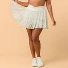 Blogilates Women Mommy & Me Ballerina Skort - White Floral Print 1XOpens in a new window or tab