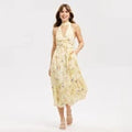 Women Tiered Midi Dress - A New Day Yellow Floral MOpens in a new window or tab