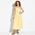 Women High Neck Dropped Waist Midi A-Line Dress - Wild FableOpens in a new window or tab