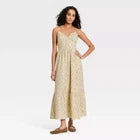 Women Pullover Maxi A-Line Dress - Universal Thread Yellow Floral SOpens in a new window or tab