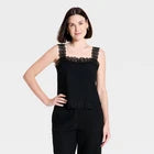 Women Lace Trim Tank Top - A New DayOpens in a new window or tab
