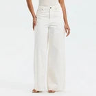 Women Wide Leg Denim Pants - A New Day Cream 2Opens in a new window or tab