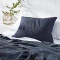 Standard Textured Waffle Pillow Sham Dark Mineral Blue - CasalunaOpens in a new window or tab
