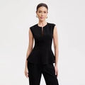 Women Front-Zipper Vest Top - A New Day Black MOpens in a new window or tab