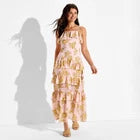 Women Flounce Tiered Maxi A-Line Dress - Wild FableOpens in a new window or tab