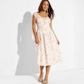 Women Button-Front Lace Midi Dress - Wild Fable Off-White Floral XLOpens in a new window or tab