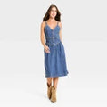 Women Sleeveless Corset Denim Midi Dress - Universal ThreadOpens in a new window or tab