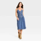 Women Sleeveless Corset Denim Midi Dress - Universal ThreadOpens in a new window or tab