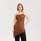 New ListingWomen Lace Asymmetrical Tank Top - A New Day Brown MOpens in a new window or tab