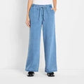 Women Mid-Rise Wide Leg Denim Drawstring Pull-On Pants - FutureOpens in a new window or tab