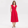 Women Twist-Front Midi Dress - A New Day Red MOpens in a new window or tab