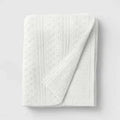 50"x60" Dimensional Knit Throw Off White - ThresholdOpens in a new window or tab