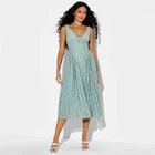 Women Midi Lace Basque Empire Waist Dress - Wild FableOpens in a new window or tab