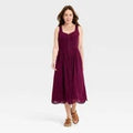 Women Sleeveless Button-Up Midi A-Line Dress - Universal ThreadOpens in a new window or tab