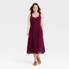 Women Sleeveless Button-Up Midi A-Line Dress - Universal ThreadOpens in a new window or tab