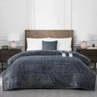 Brookstone Full/Queen Heated Micro Herringbone Blanket GrayOpens in a new window or tab