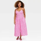 Women Paisley Floral Drop Waist Midi A-Line Dress Pink - Roller RabbitOpens in a new window or tab