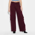 Women Mid-Rise Wide Leg Cargo Jeans - Wild FableOpens in a new window or tab