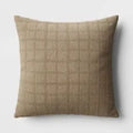 Oversized Woven Washed Windowpane Square Throw PillowOpens in a new window or tab