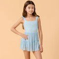 Blogilates Girls' Mommy & Me Ballerina Ruffle Dress - Blue Citrus PrintOpens in a new window or tab
