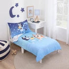 Bluey Sleep Time Toddler Sheet Set - 4pc: Classic Patterns, Knitted, FictitiousOpens in a new window or tab