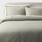 Threshold Duvet Cover Set Cotton Vintage Mini Gingham, Moss Green, Full/QueenOpens in a new window or tab