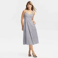Women Fit and Flare Midi Dress - A New Day Navy BlueOpens in a new window or tab
