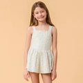 Blogilates Girls' Mommy & Me Princess Bow Back Dress - White FloralOpens in a new window or tab