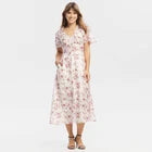 Women Flutter Short Sleeve Midi Dress - A New Day Light PinkOpens in a new window or tab