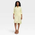 Universal Thread Women 3/4 Sleeve Midi Button Down Shirt DressOpens in a new window or tab