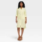 Universal Thread Women 3/4 Sleeve Midi Button Down Shirt DressOpens in a new window or tab