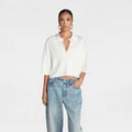 KBB by KAHLANA Women Short Sleeve Boxy 'The Cropped Polo Sweater' -Opens in a new window or tab