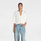 KBB by KAHLANA Women Short Sleeve Boxy 'The Cropped Polo Sweater' -Opens in a new window or tab