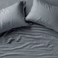 King 100% Linen Sheet Set Mineral Blue - CasalunaOpens in a new window or tab