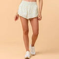 Blogilates Women Mommy & Me Tiny Bows Shorts - White Floral PrintOpens in a new window or tab