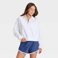 Women Americana 1/2 Zip Sweatshirt - JoyLab White SOpens in a new window or tab