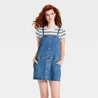 Women Tank Mini Denim Dress - Universal Thread Medium Wash MOpens in a new window or tab