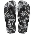 Havaianas Women Logo Flip Sandals - Black/White Print 7-8Opens in a new window or tab
