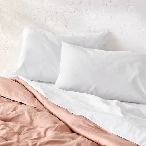 Standard 400 Thread Count Percale Pillowcases White - CasalunaOpens in a new window or tab